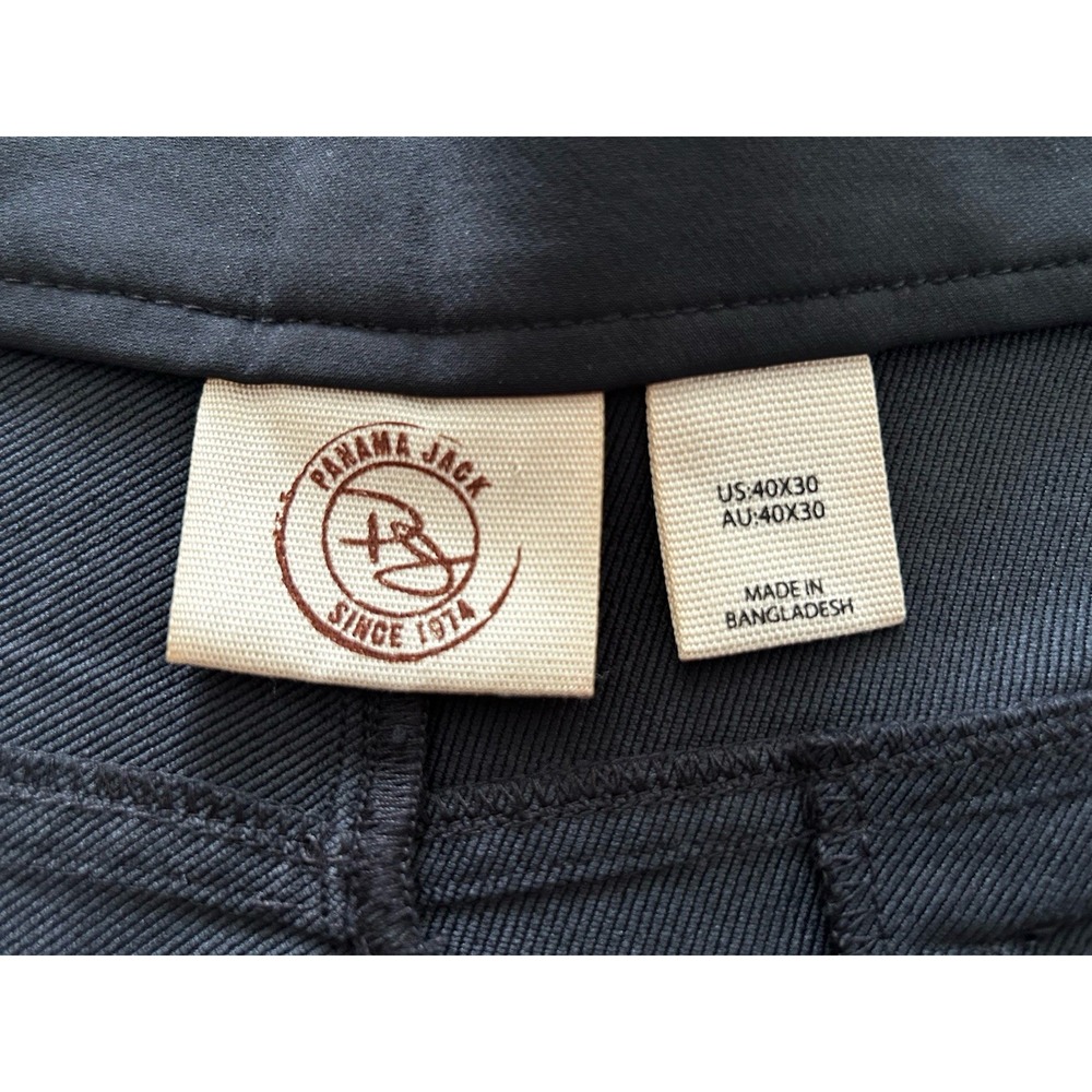 Panama Jack Mens 40X30 Black Lightweight Golf Relax Travel‎ Brunch Pants - Picture 9 of 10